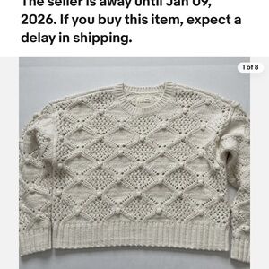 Lucky brand  size medium  Cream Sweater